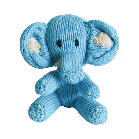 Hand Knit Organic Cotton Rascal-Style Elephant