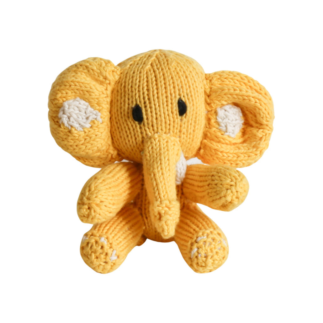 Hand Knit Organic Cotton Rascal-Style Elephant
