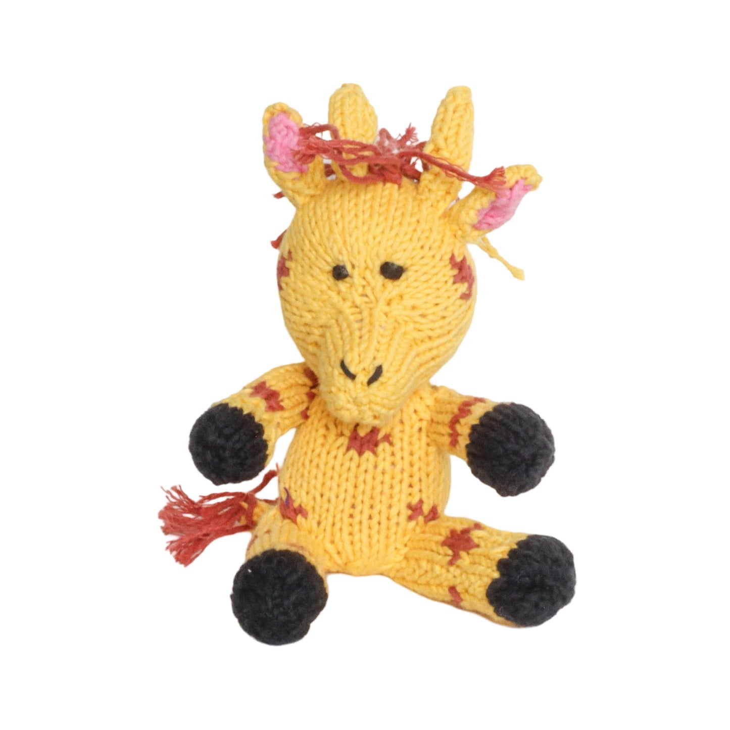 Hand Knit Organic Cotton Rascal-Style Giraffe