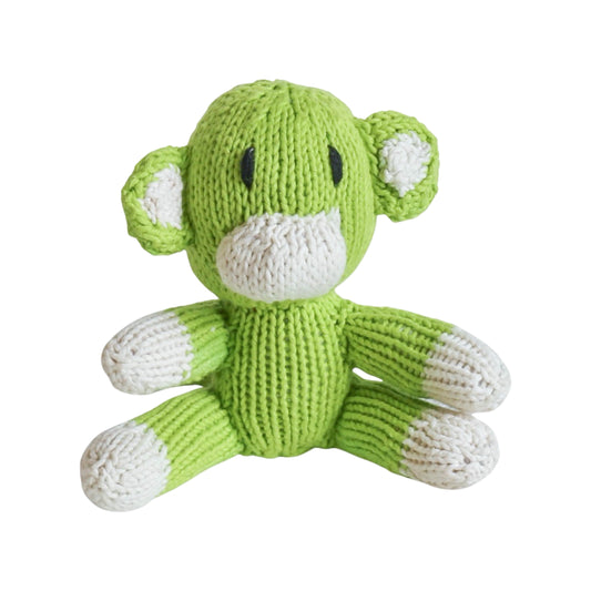 Hand Knit Organic Cotton Rascal-Style Monkey