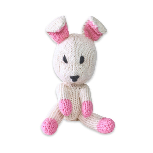 Hand Knit Organic Cotton Rascal-Style Rabbit