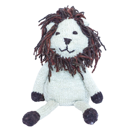 Hand Knit Homespun Wool Safari-Style Lion
