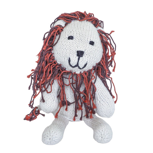 Hand Knit Organic Cotton Safari-Style Lion