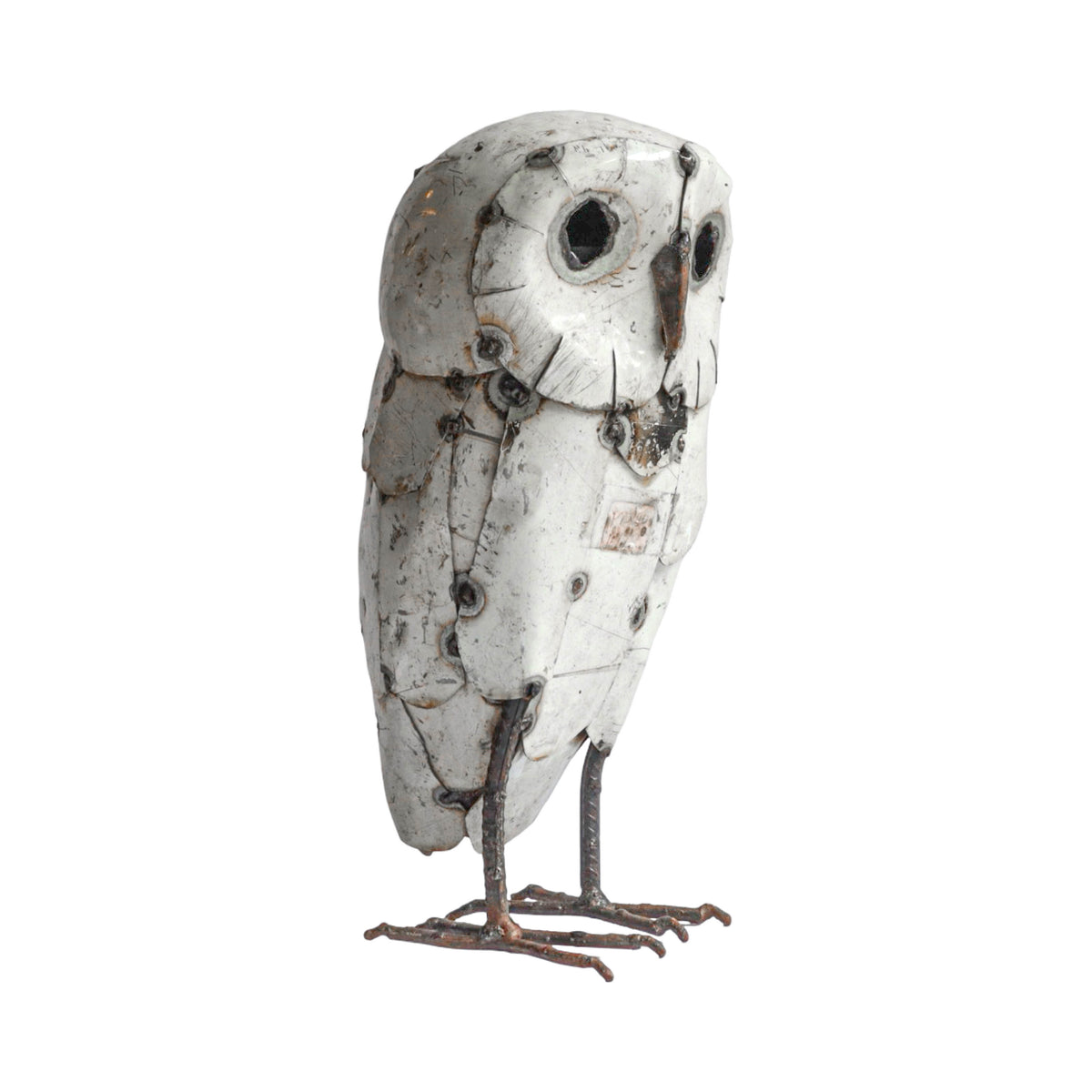 Recycled Metal Garden Sculpture - Barn Owl