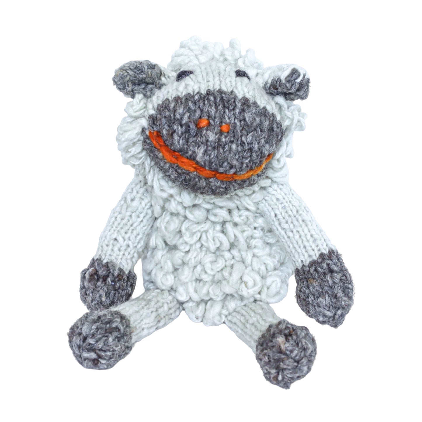 Hand Knit Homespun Wool Shamba-style Sheep - small