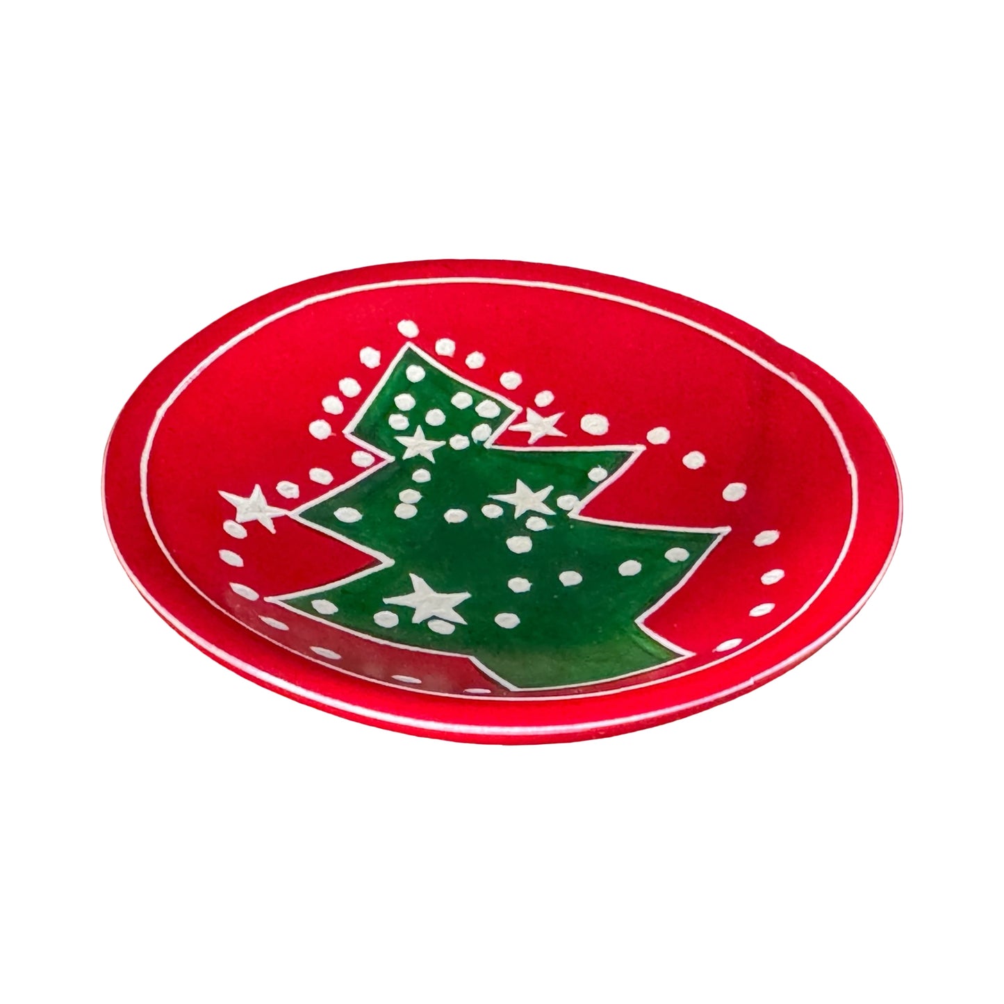 Soapstone Christmas Trinket Dish - Tree