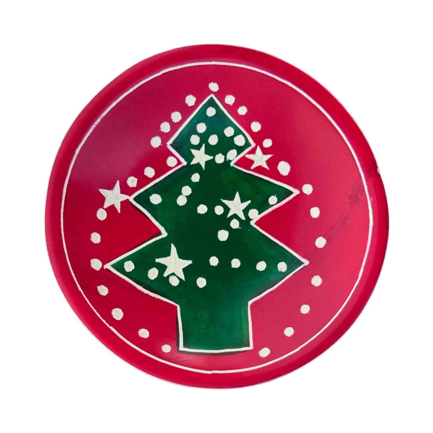 Soapstone Christmas Trinket Dish - Tree