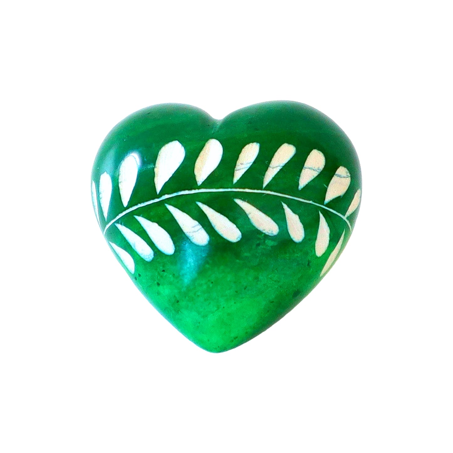 Soapstone Painted Hearts with Etching