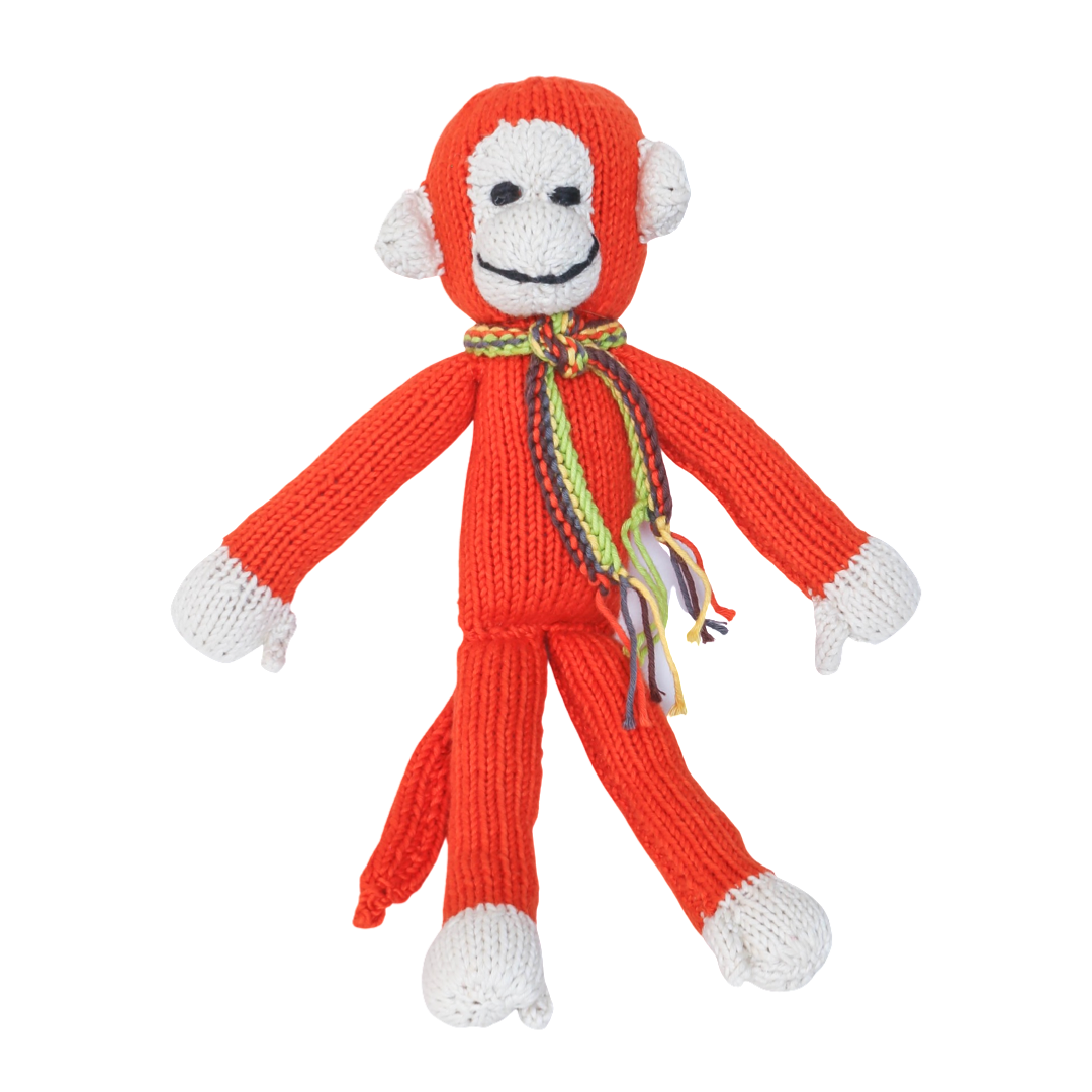 Hand Knit Organic Cotton Spider-Style Monkey