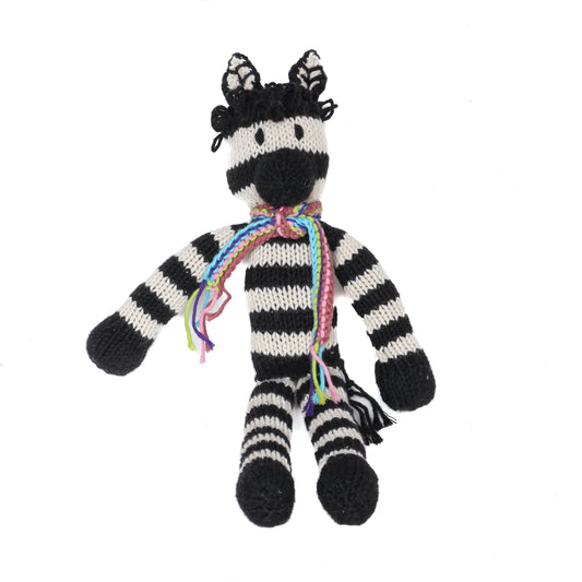 Hand Knit Organic Cotton Spider-Style Zebra