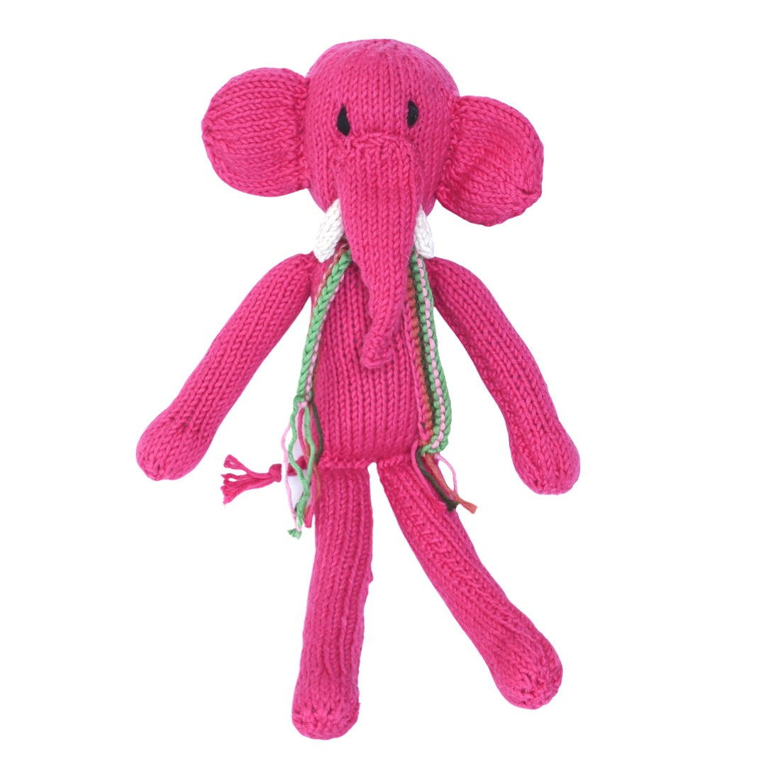 Hand Knit Organic Cotton Spider-Style Elephant