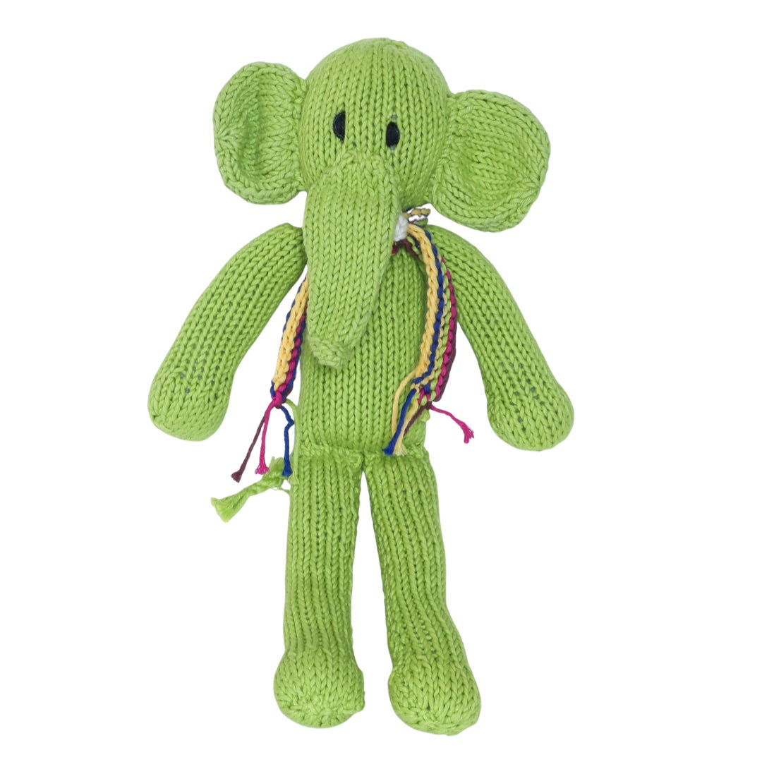 Hand Knit Organic Cotton Spider-Style Elephant
