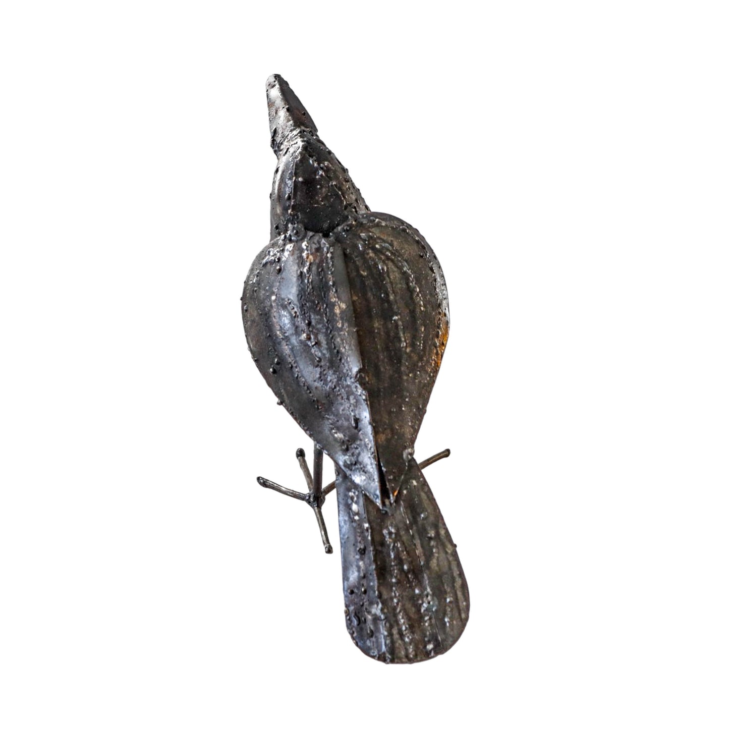 Recycled Metal Garden Sculpture - Crow (medium)