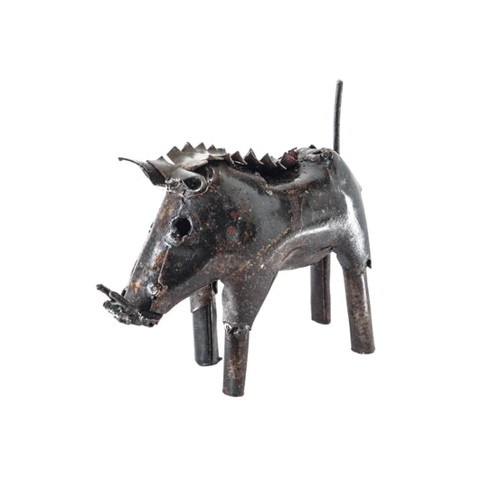 Recycled Metal Garden Sculpture - Warthog