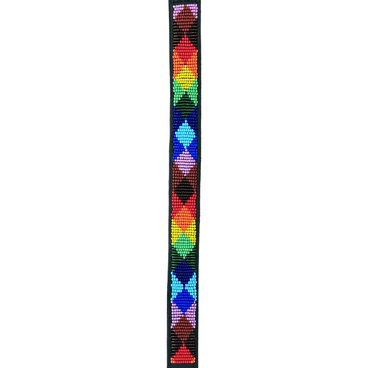 Beaded Dog Collar - Diamond Rainbow
