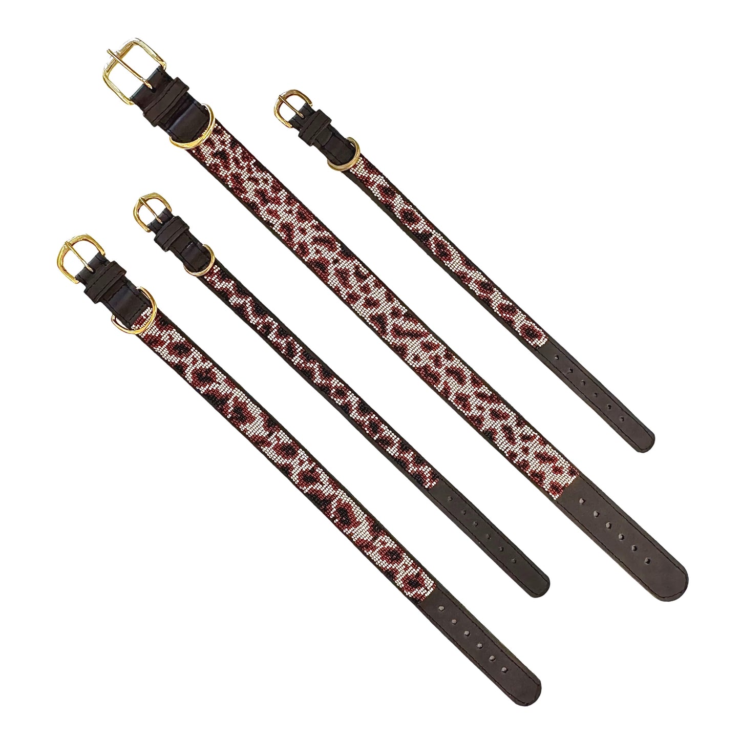 Beaded Dog Collar - Leopard