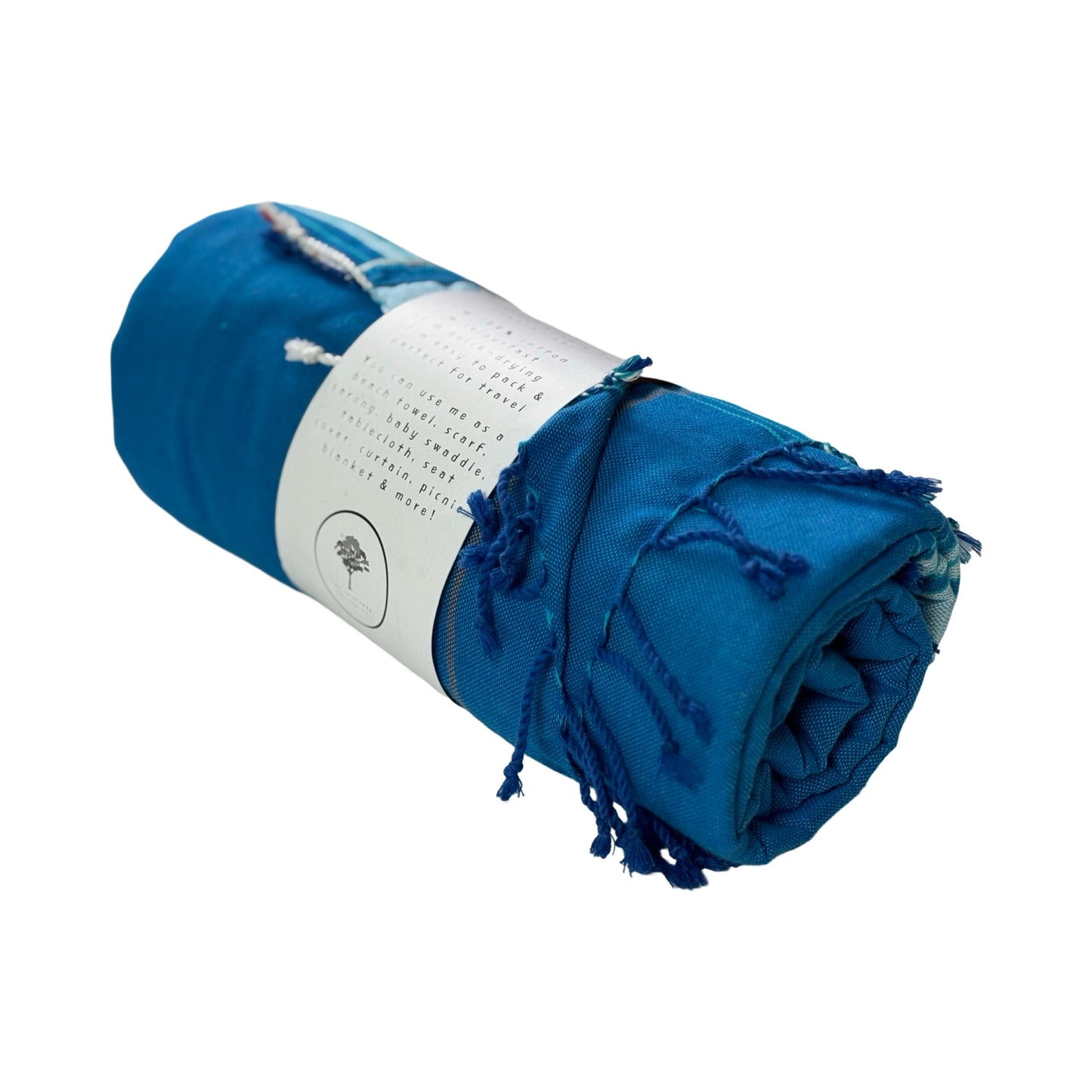 Kikoi with Towel - Royal Blue & Saffron