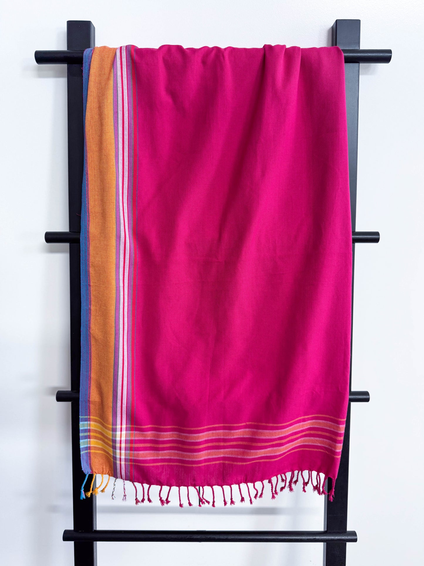 Kikoi Beach Wrap - Fuschia/Orange
