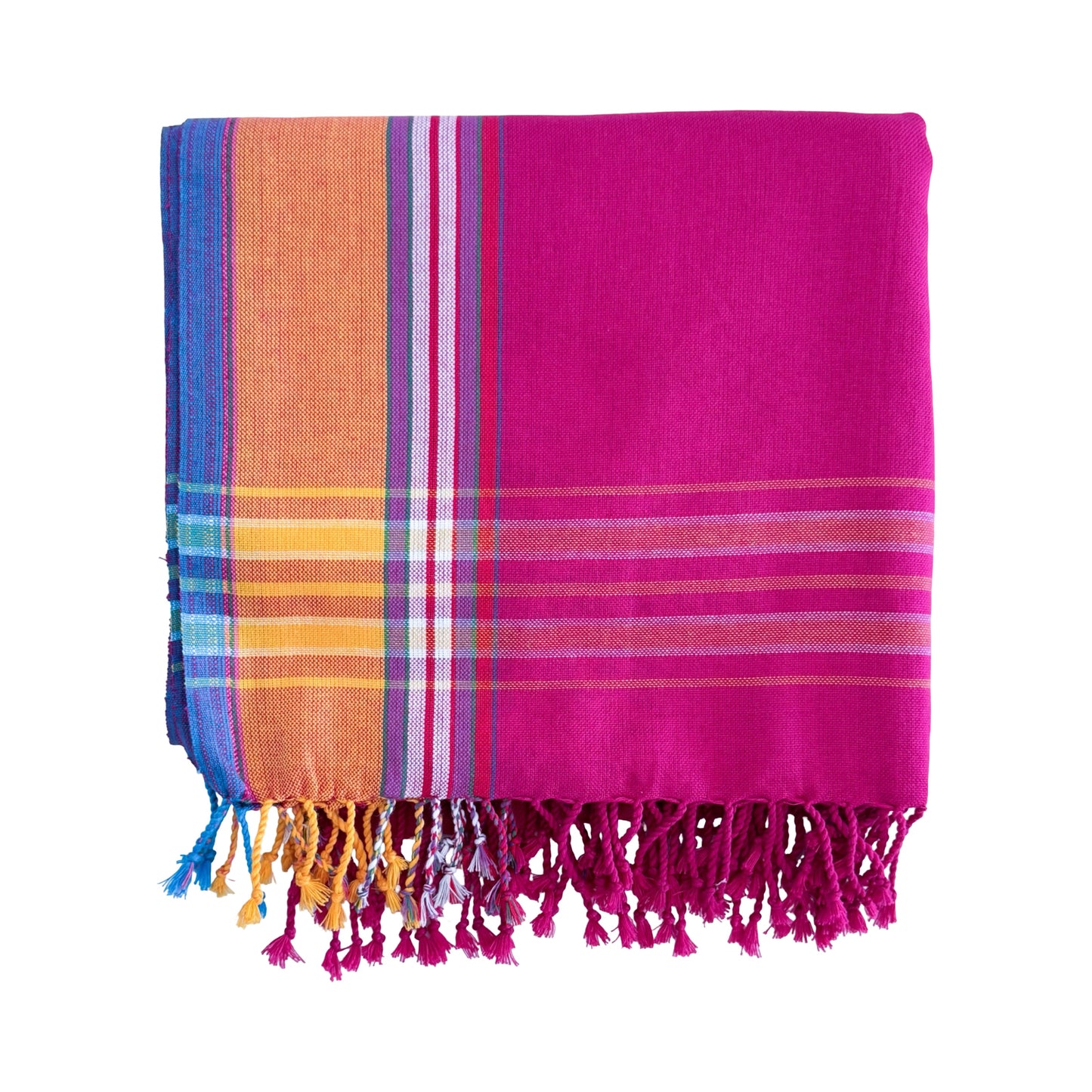 Kikoi Beach Wrap - Fuschia/Orange