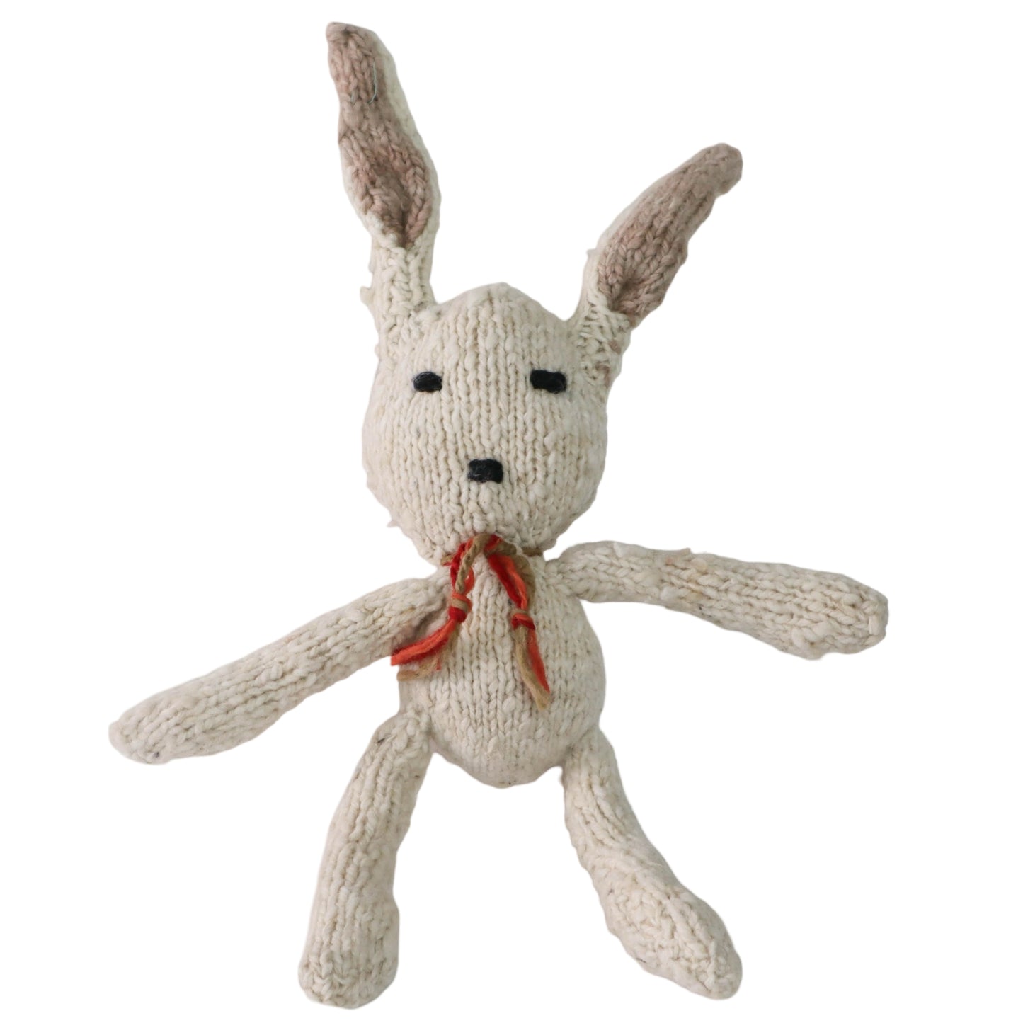 Hand Knit Homespun Wool Ditsy Bunny