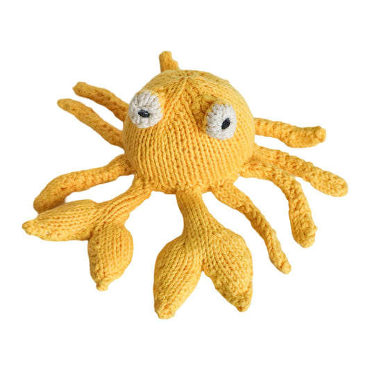 Hand Knit Organic Cotton Crab