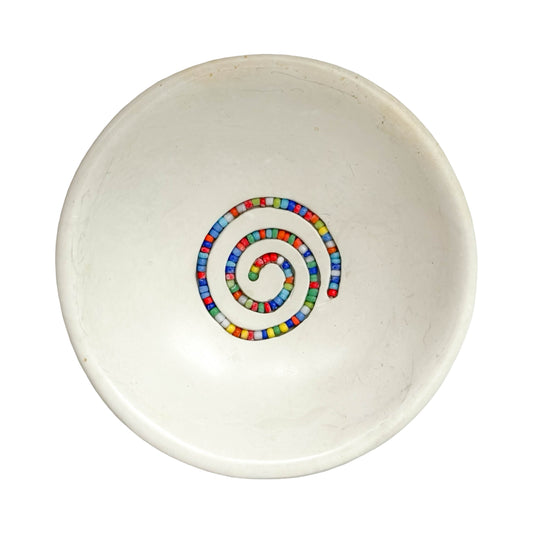 Soapstone Trinket Dish with Beads