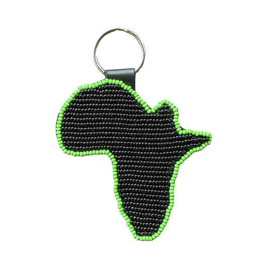 Beadwork & Leather Keychain - This is Africa