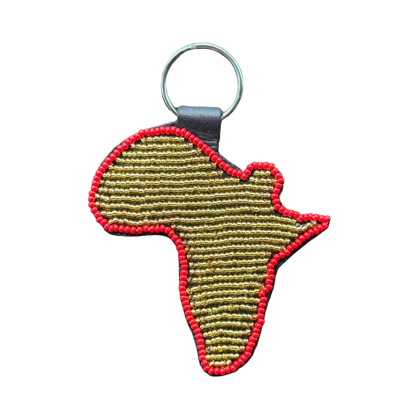 Beadwork & Leather Keychain - This is Africa